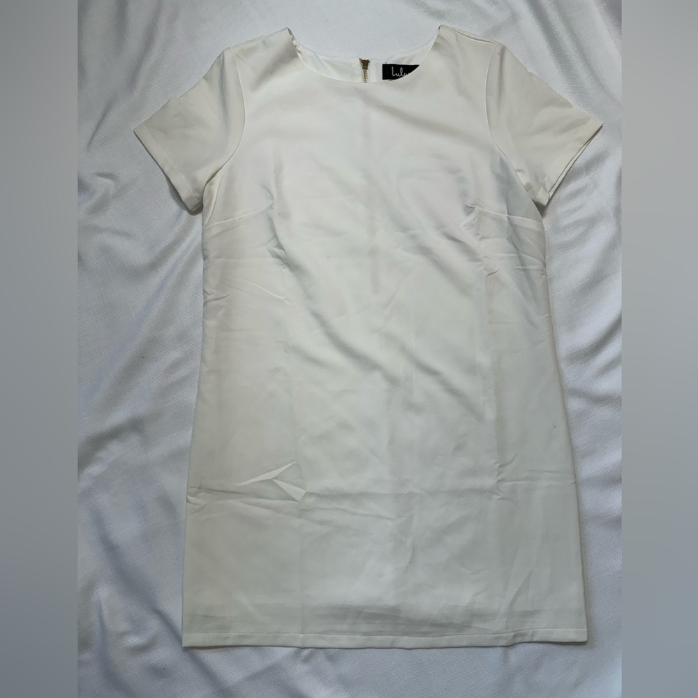 White lulus shirt dress